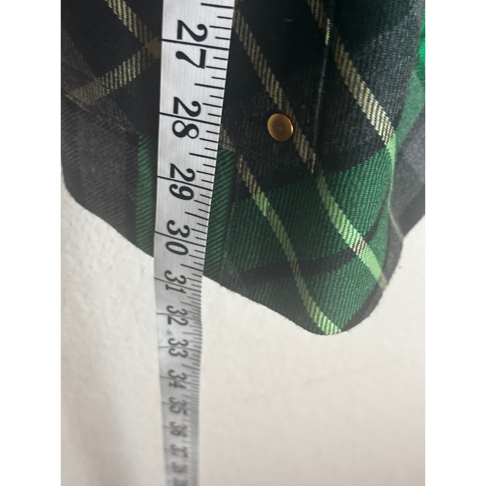 Escada Margaretha Ley Vintage Green Plaid Wool Blazer Studded Longline Jacket 40 - Picture 6 of 10